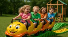 Fun Rides Roller Coaster for Kids, Outdoor Play Adventures