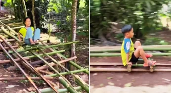 This Bamboo Roller Coaster Brings Pure Joy to Kids and Melts Hearts Online