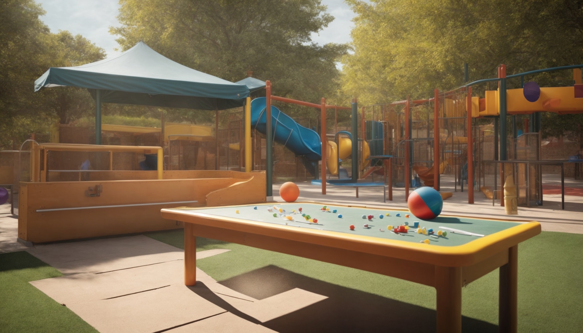 Educational games for kids in playground